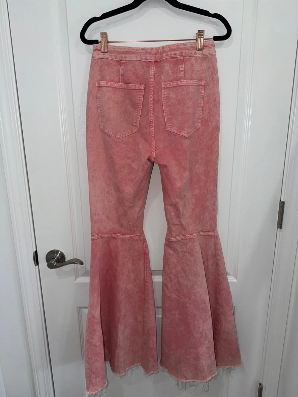 NWOT Free People We The Free Float On Flare Jeans Womens Size 27 Prairie Pink